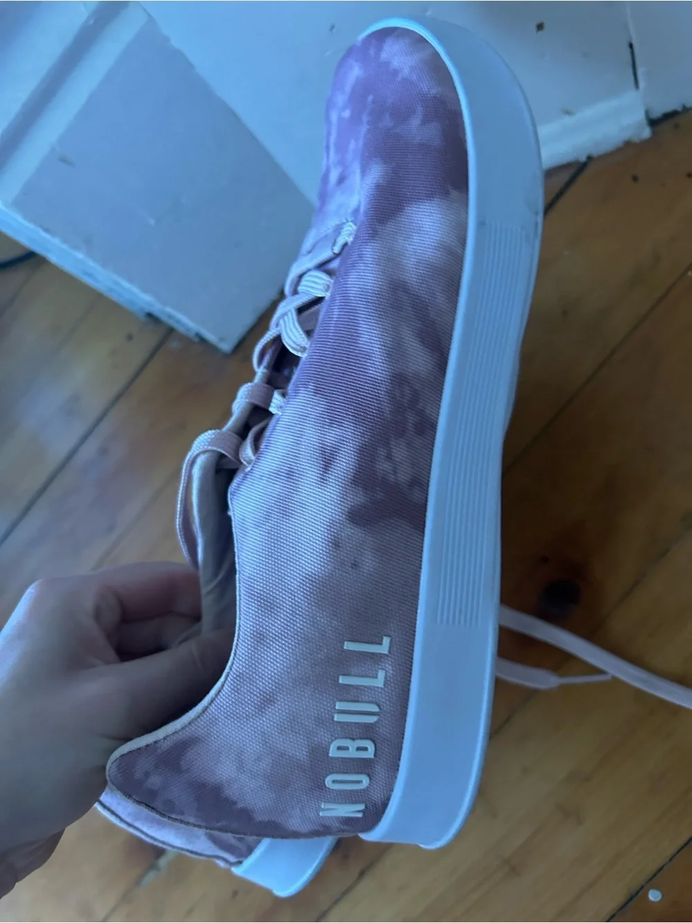 ☀️3/$25 NOBULL Tie Dye Canvas Trainers in the Dusty Rose 11.5 women’s